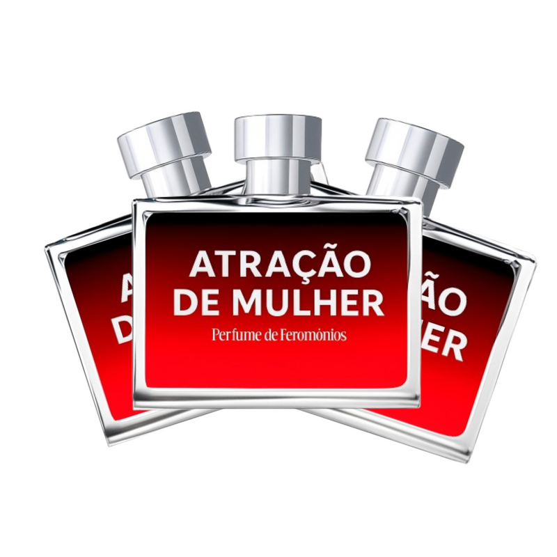 3 Perfumes Atração de Mulher 25ml
